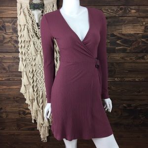 Altard State | Ribbed‎ Wrap Buckle Dress Midi